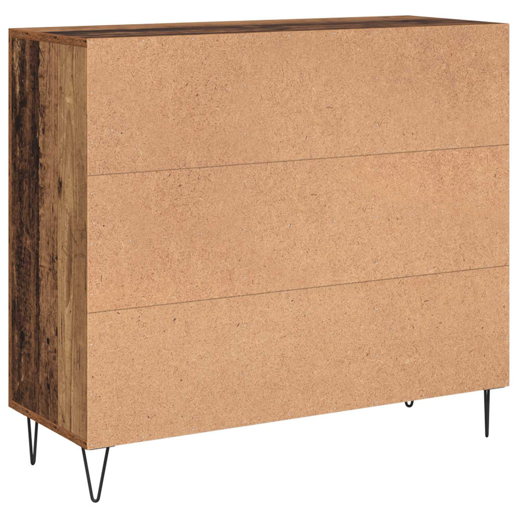 vidaXL Bufet Stare drewno 90 x 32,5 x 80 cm Materiał drewnopochodny