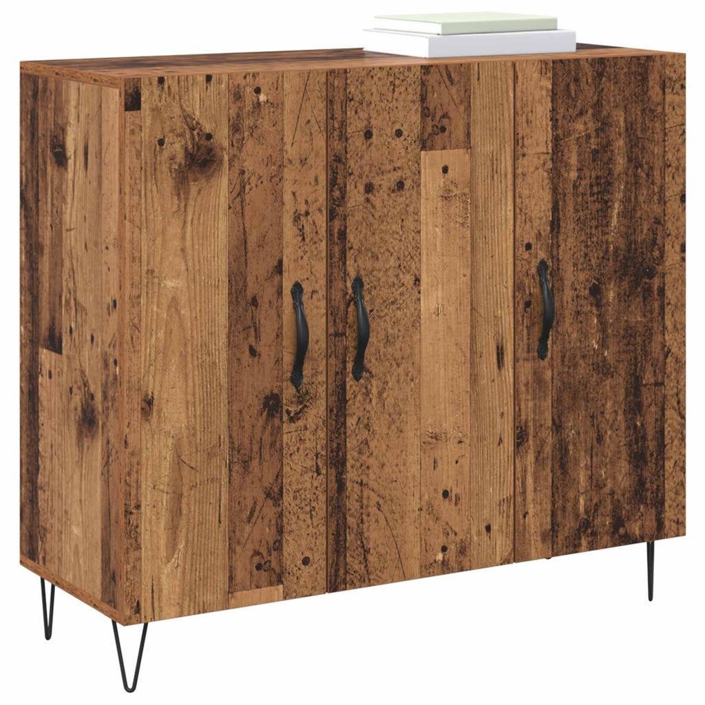 vidaXL Bufet Stare drewno 90 x 32,5 x 80 cm Materiał drewnopochodny