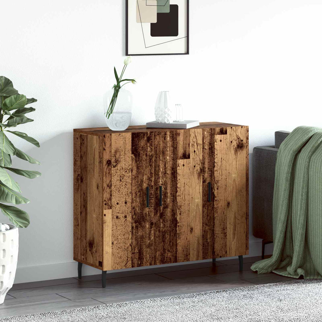vidaXL Bufet Stare drewno 90 x 34 x 80 cm Materiał drewnopochodny