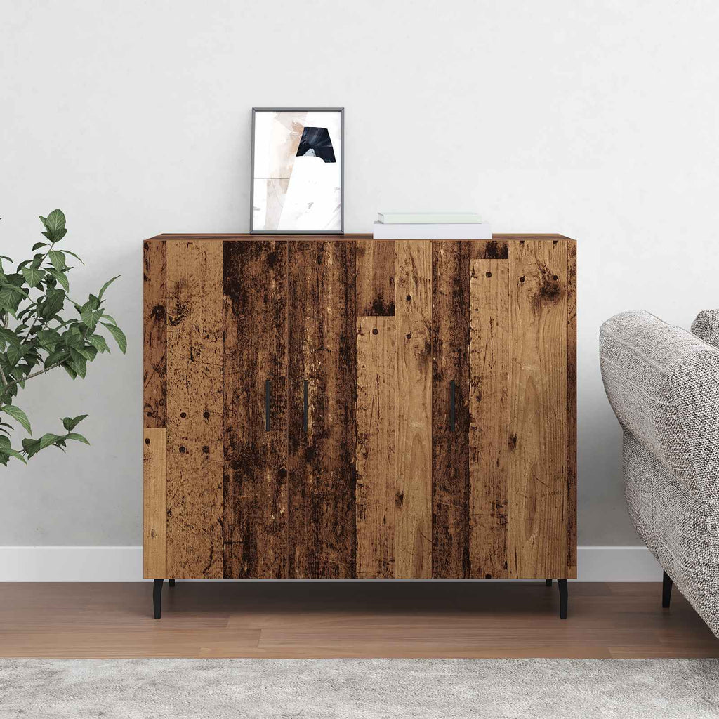 vidaXL Bufet Stare drewno 90 x 34 x 80 cm Materiał drewnopochodny