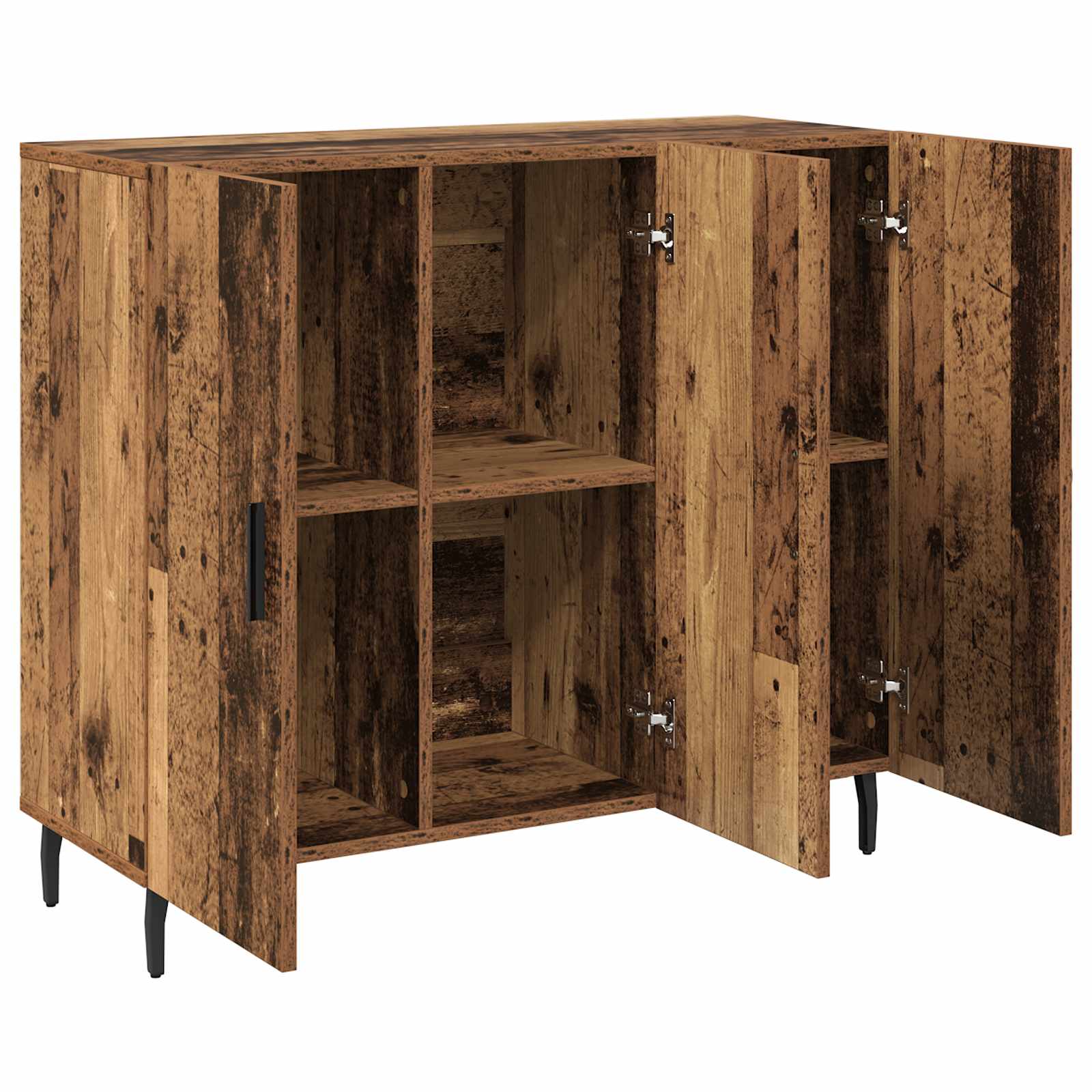 vidaXL Bufet Stare drewno 90 x 34 x 80 cm Materiał drewnopochodny