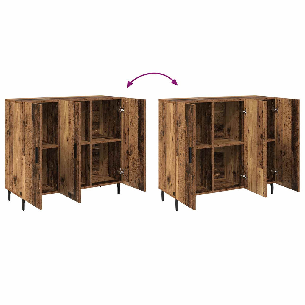 vidaXL Bufet Stare drewno 90 x 34 x 80 cm Materiał drewnopochodny