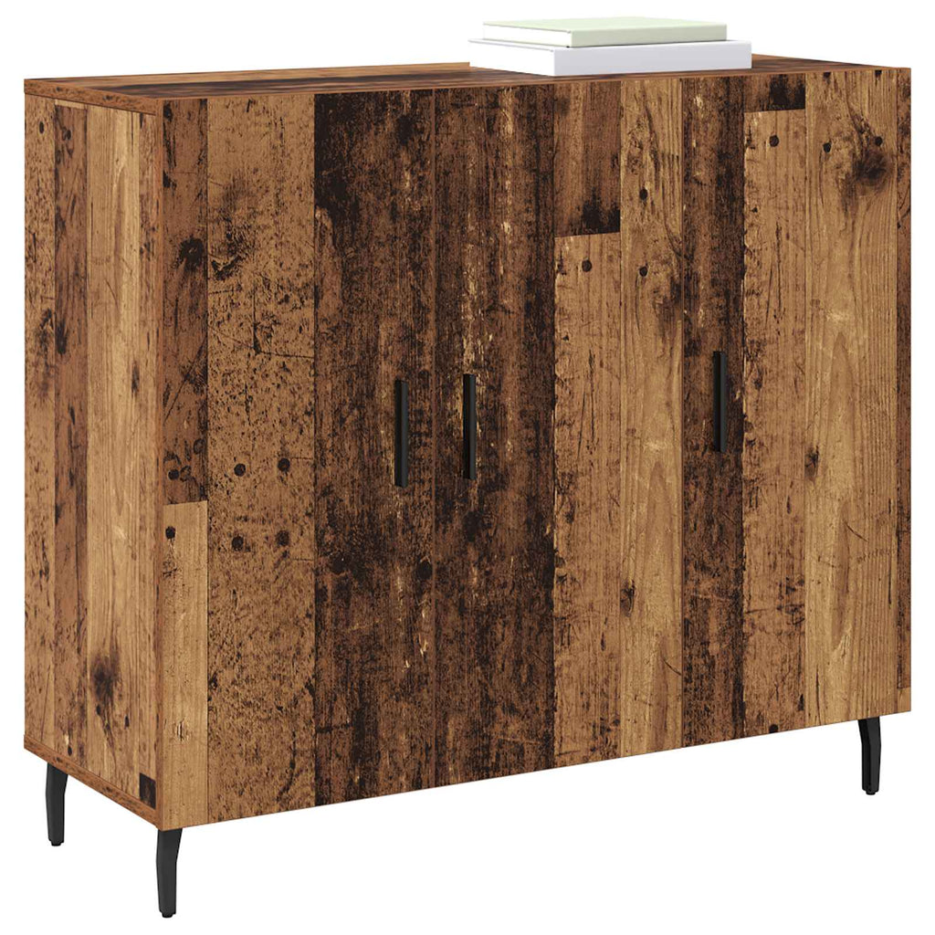 vidaXL Bufet Stare drewno 90 x 34 x 80 cm Materiał drewnopochodny