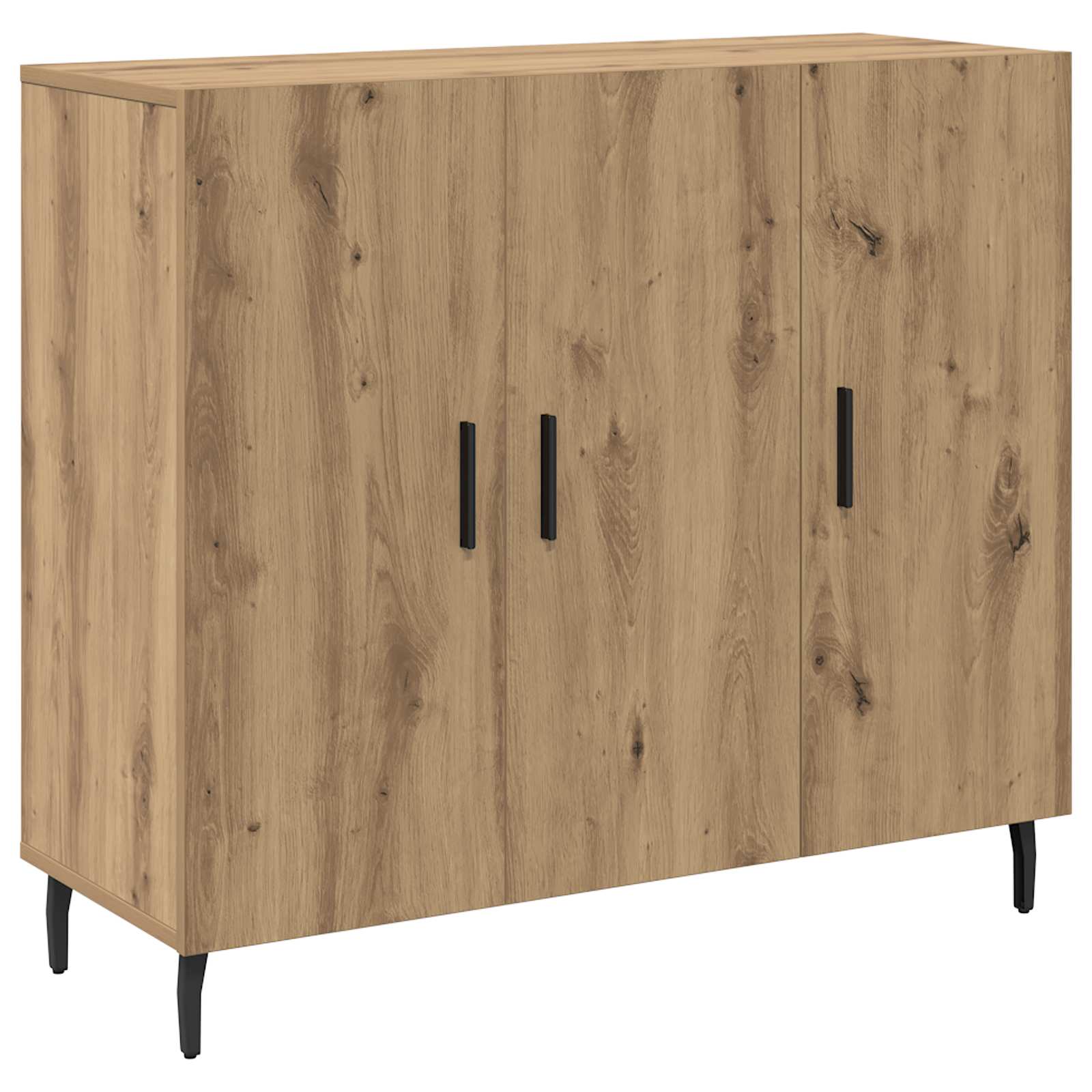 vidaXL Bufet Dąb rzemieślniczy 90 x 34 x 80 cm Materiał drewnopochodny