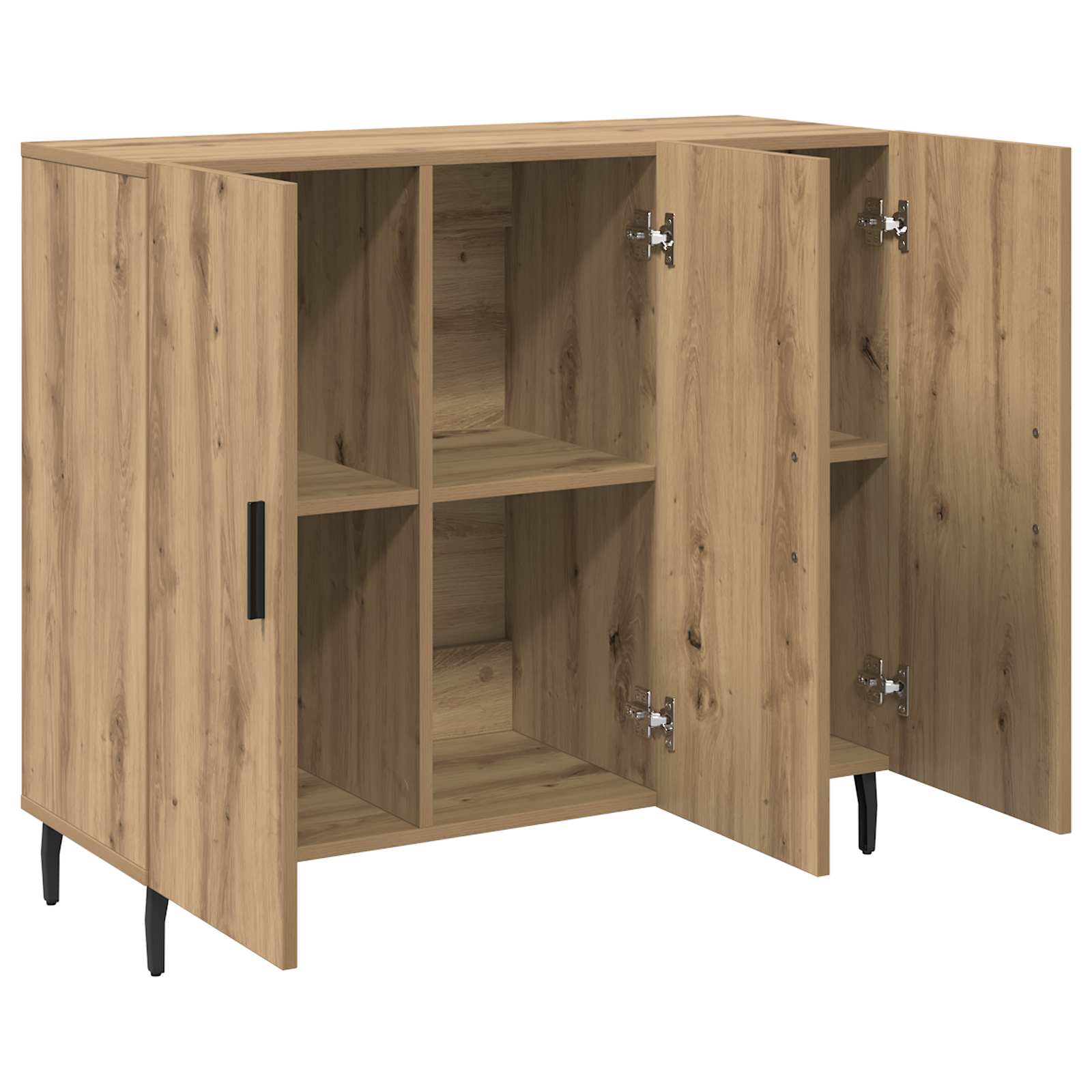 vidaXL Bufet Dąb rzemieślniczy 90 x 34 x 80 cm Materiał drewnopochodny