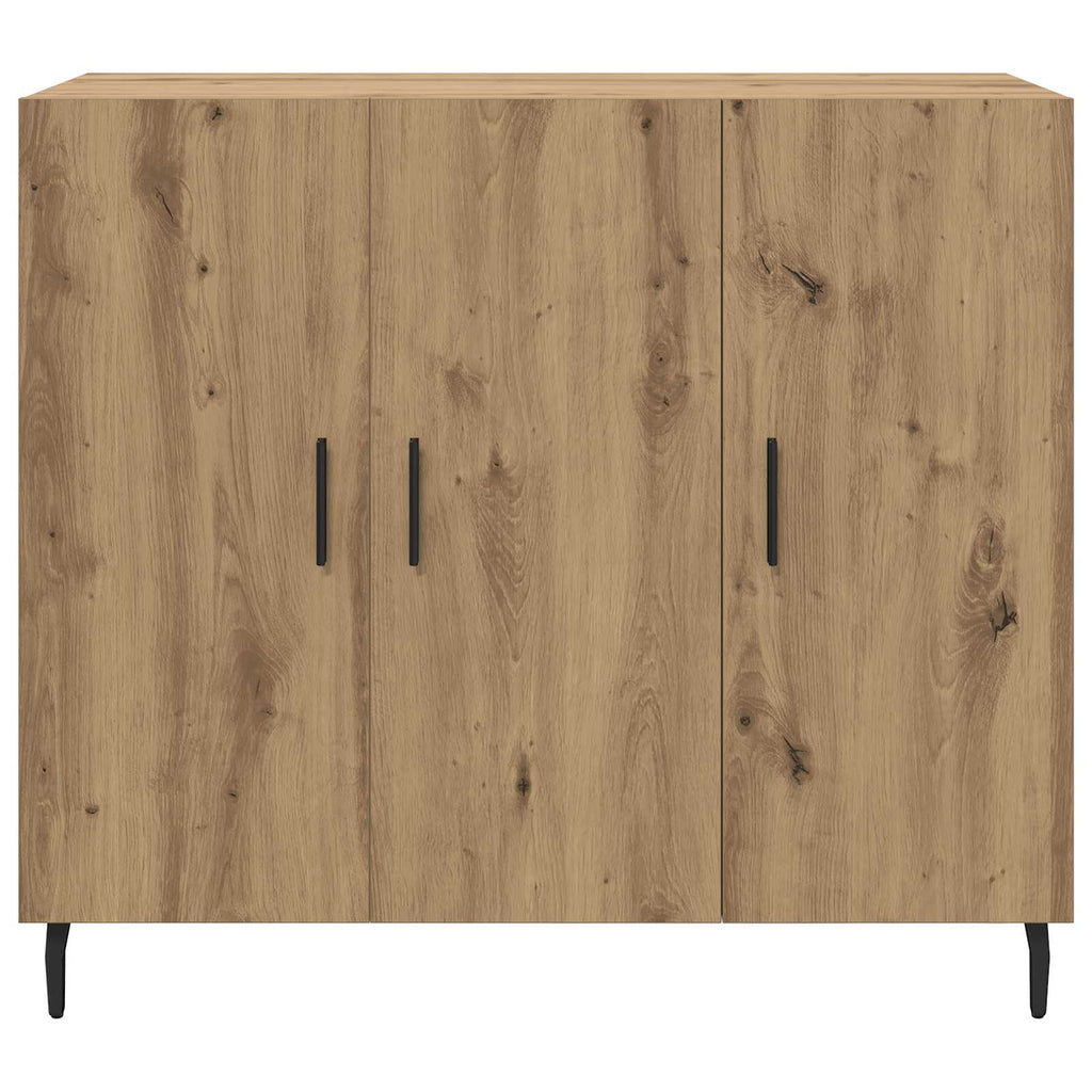 vidaXL Bufet Dąb rzemieślniczy 90 x 34 x 80 cm Materiał drewnopochodny
