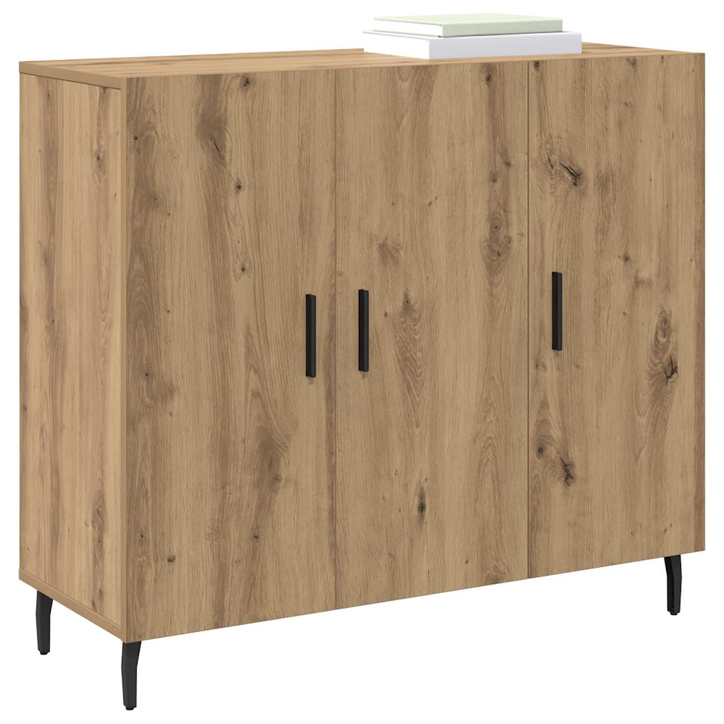 vidaXL Bufet Dąb rzemieślniczy 90 x 34 x 80 cm Materiał drewnopochodny