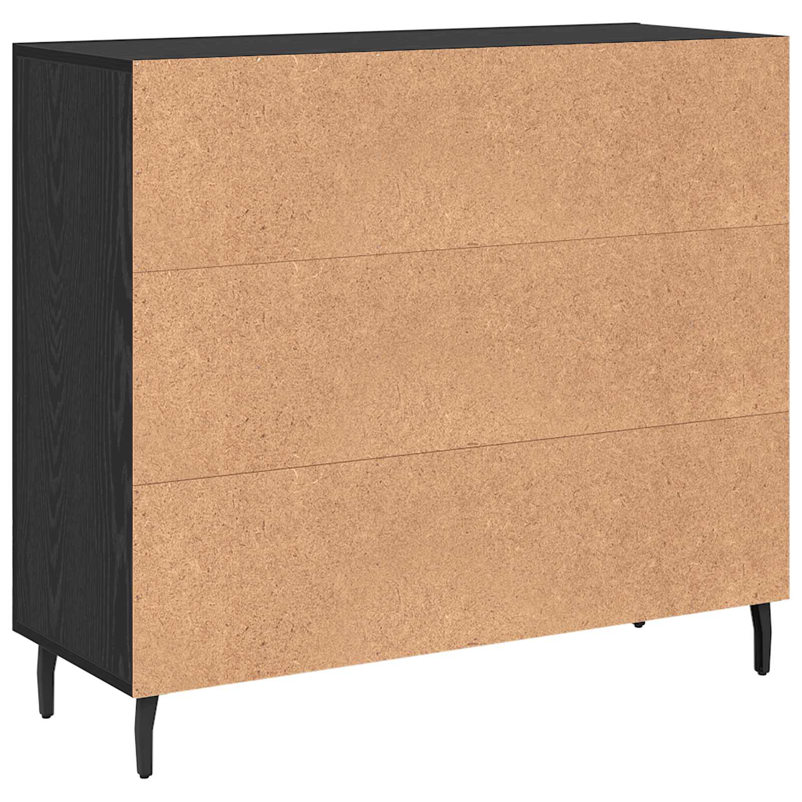 vidaXL Bufet Czarny Dąb 90 x 34 x 80 cm Materiał drewnopochodny