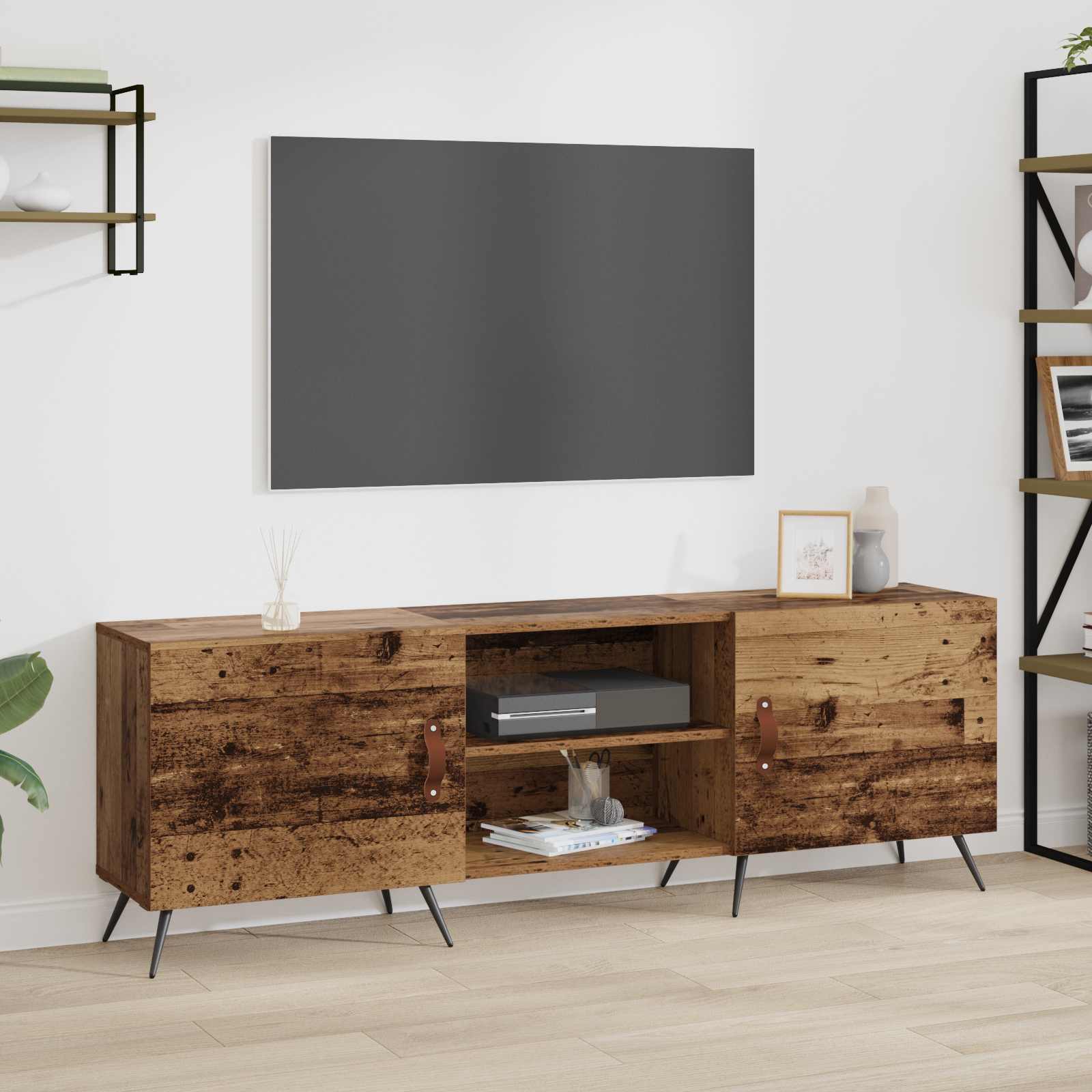 vidaXL Szafka pod telewizor Stare drewno 150 x 30 x 50 cm