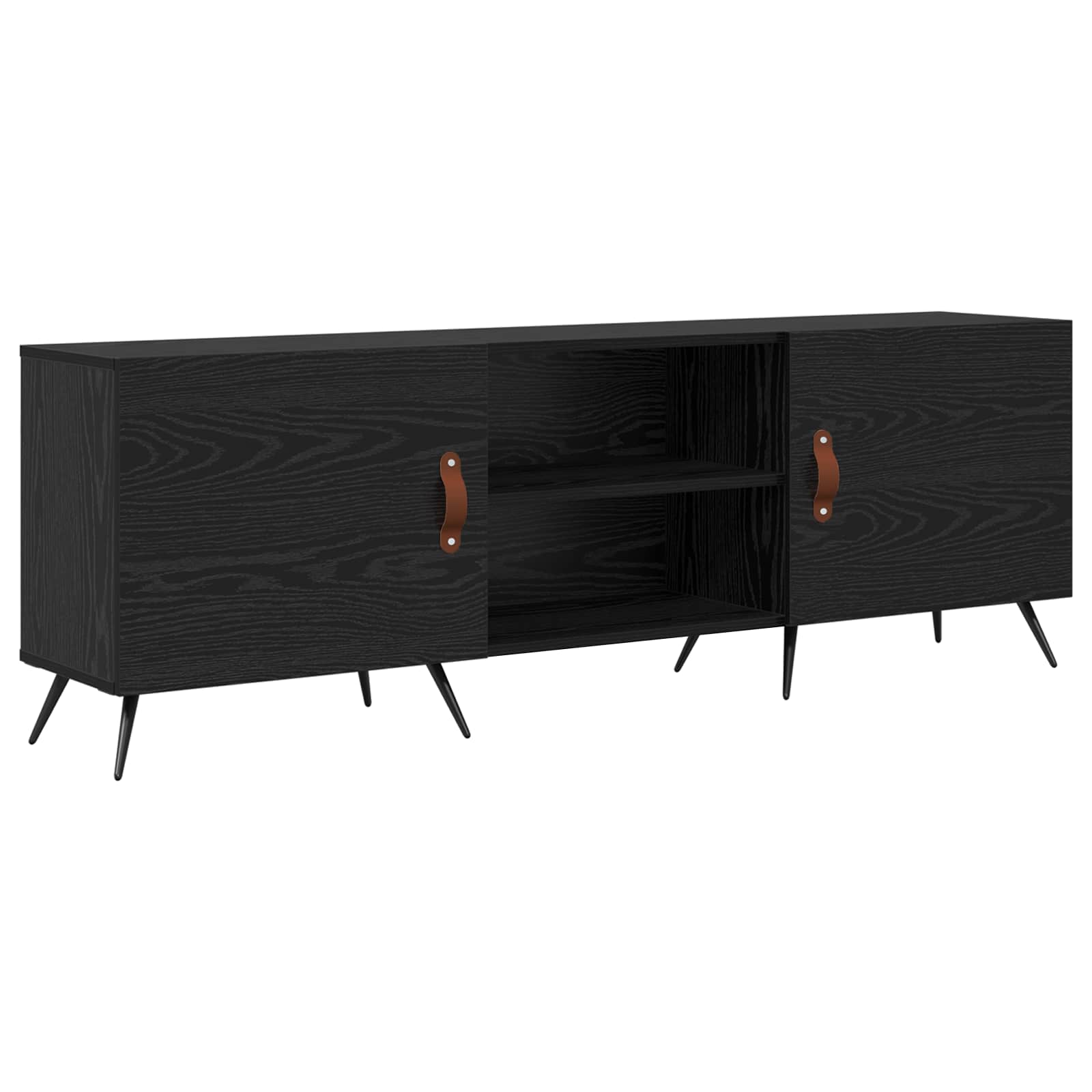 vidaXL Szafka pod telewizor Czarny dąb 150 x 30 x 50 cm