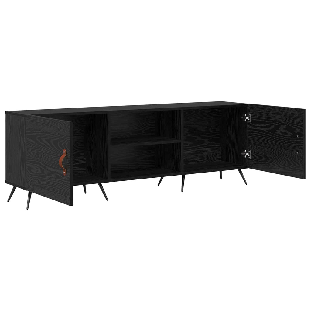 vidaXL Szafka pod telewizor Czarny dąb 150 x 30 x 50 cm