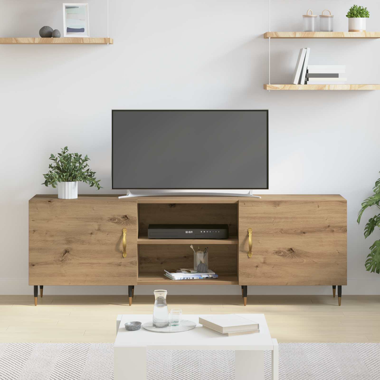 vidaXL Szafka pod telewizor dąb artisan 150 x 30 x 50 cm