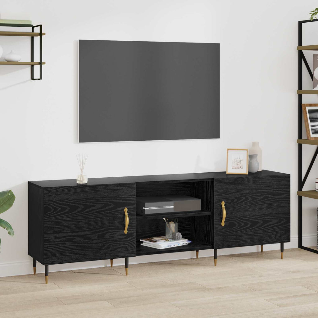 vidaXL Szafka pod telewizor Czarny dąb 150 x 30 x 50 cm