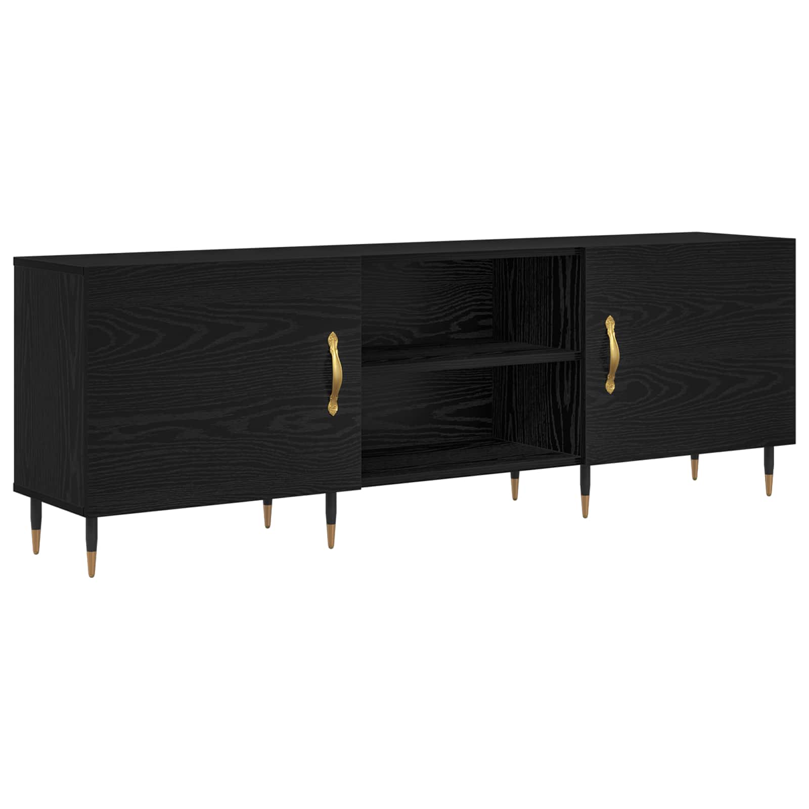 vidaXL Szafka pod telewizor Czarny dąb 150 x 30 x 50 cm