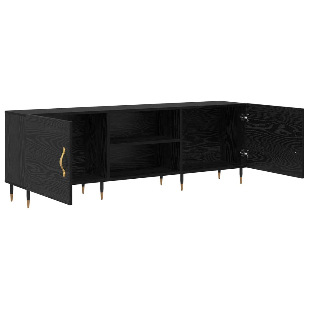 vidaXL Szafka pod telewizor Czarny dąb 150 x 30 x 50 cm