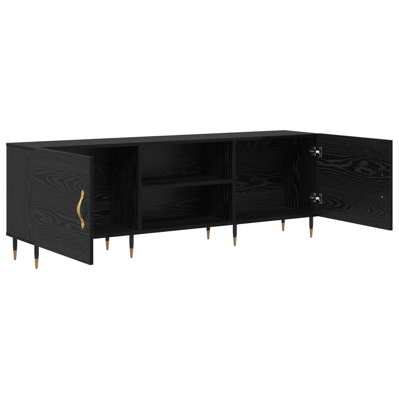 vidaXL Szafka pod telewizor Czarny dąb 150 x 30 x 50 cm
