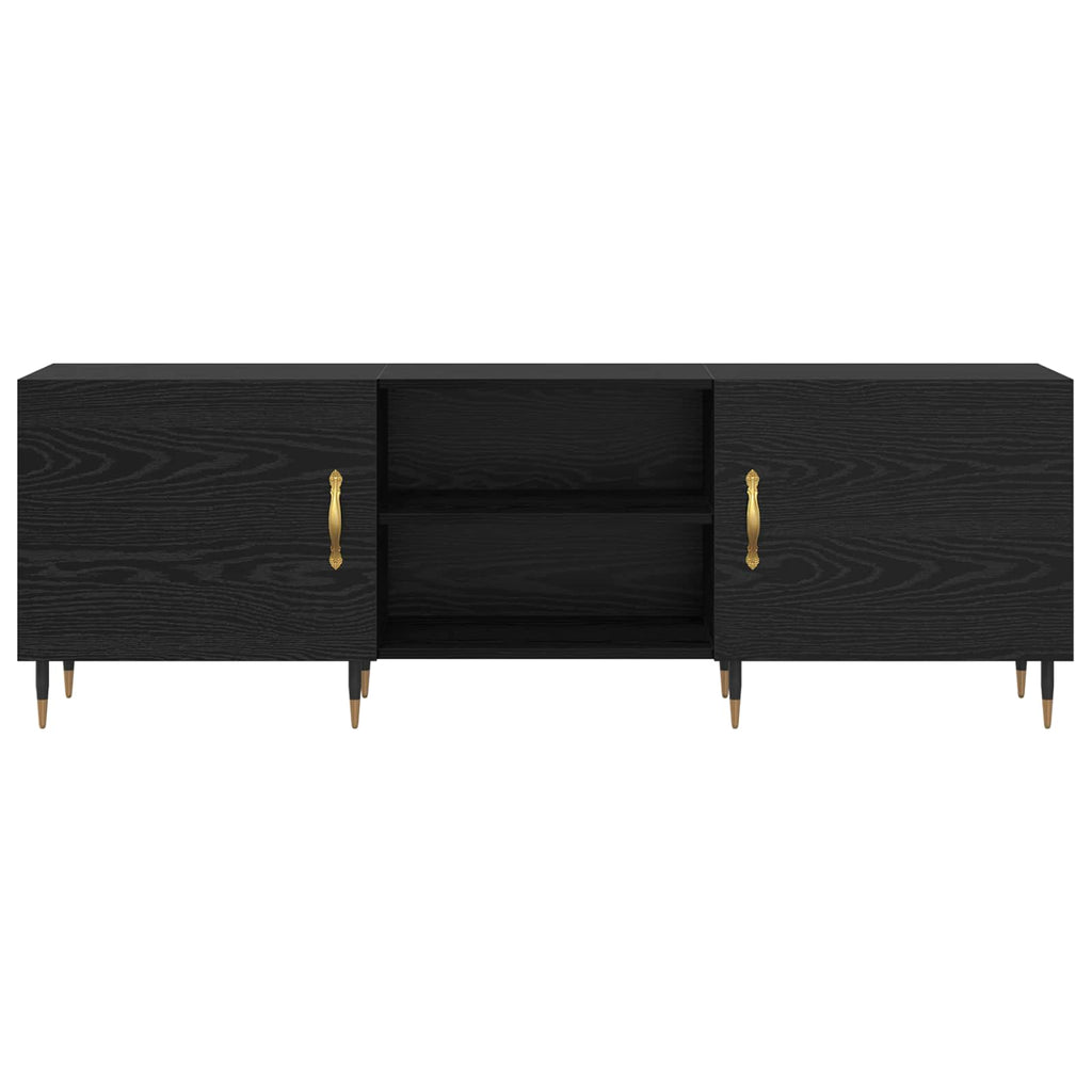 vidaXL Szafka pod telewizor Czarny dąb 150 x 30 x 50 cm