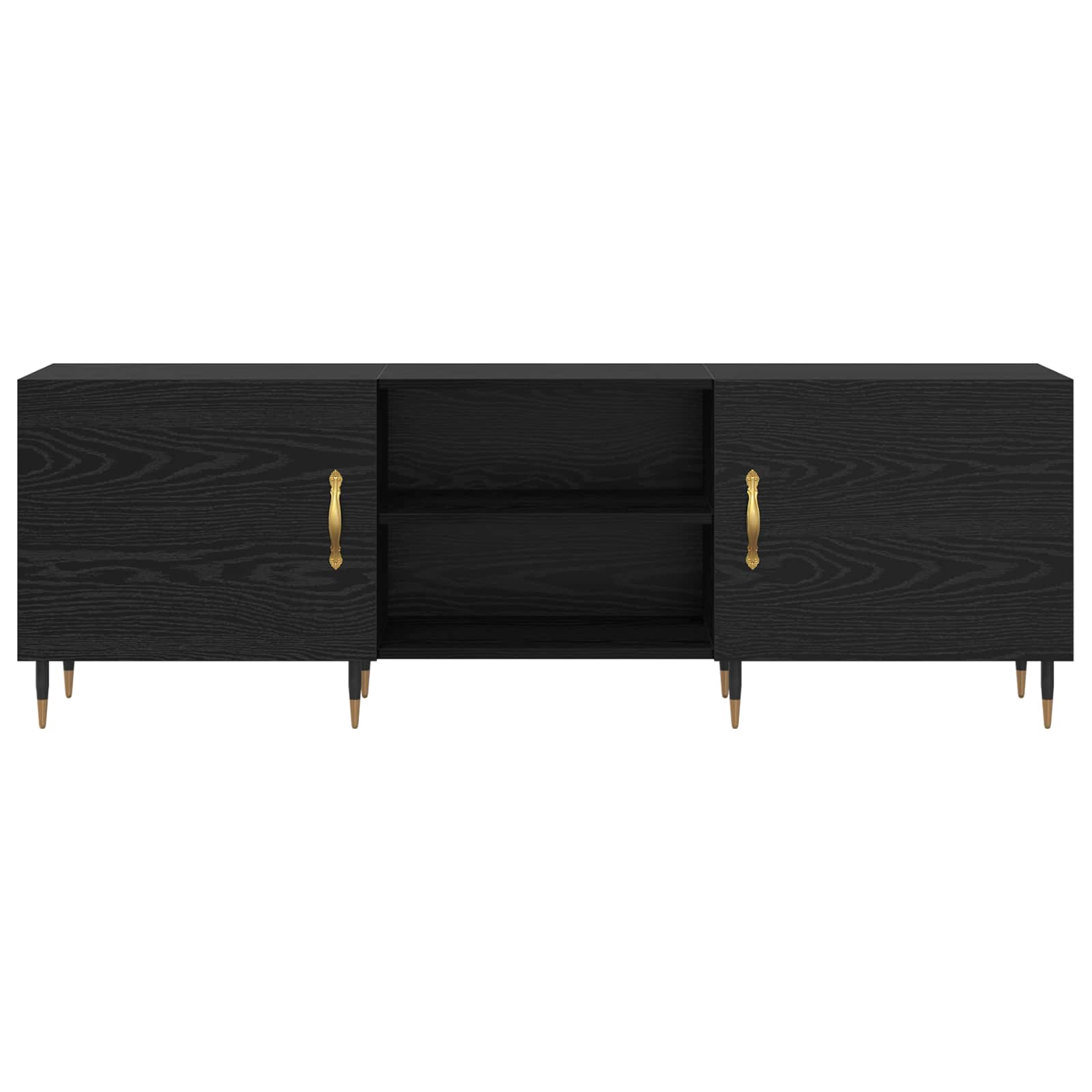vidaXL Szafka pod telewizor Czarny dąb 150 x 30 x 50 cm