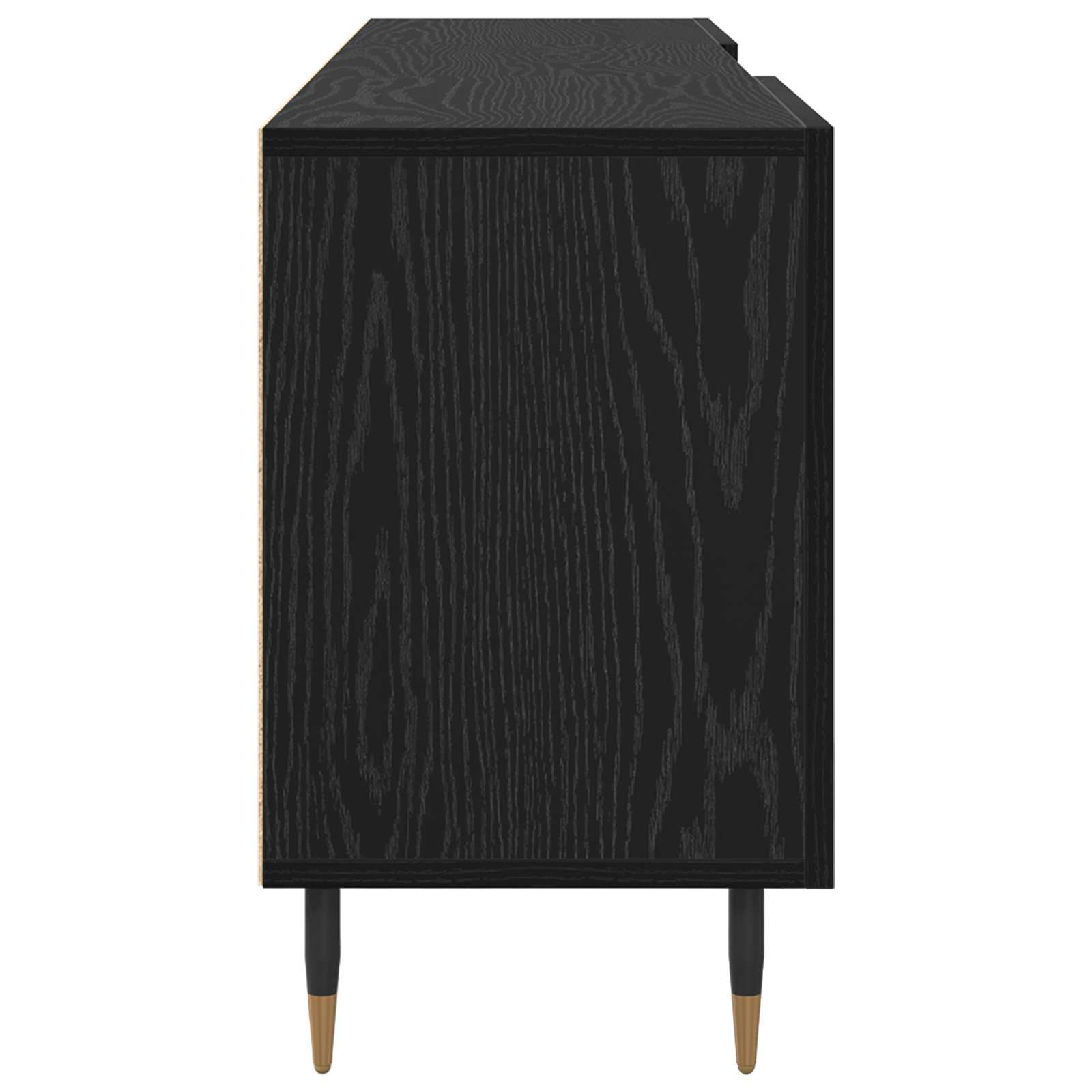 vidaXL Szafka pod telewizor Czarny dąb 150 x 30 x 50 cm