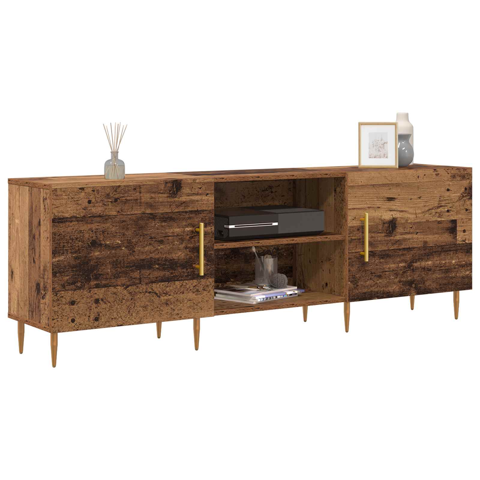 vidaXL Szafka pod telewizor Stare drewno 150 x 30 x 50 cm