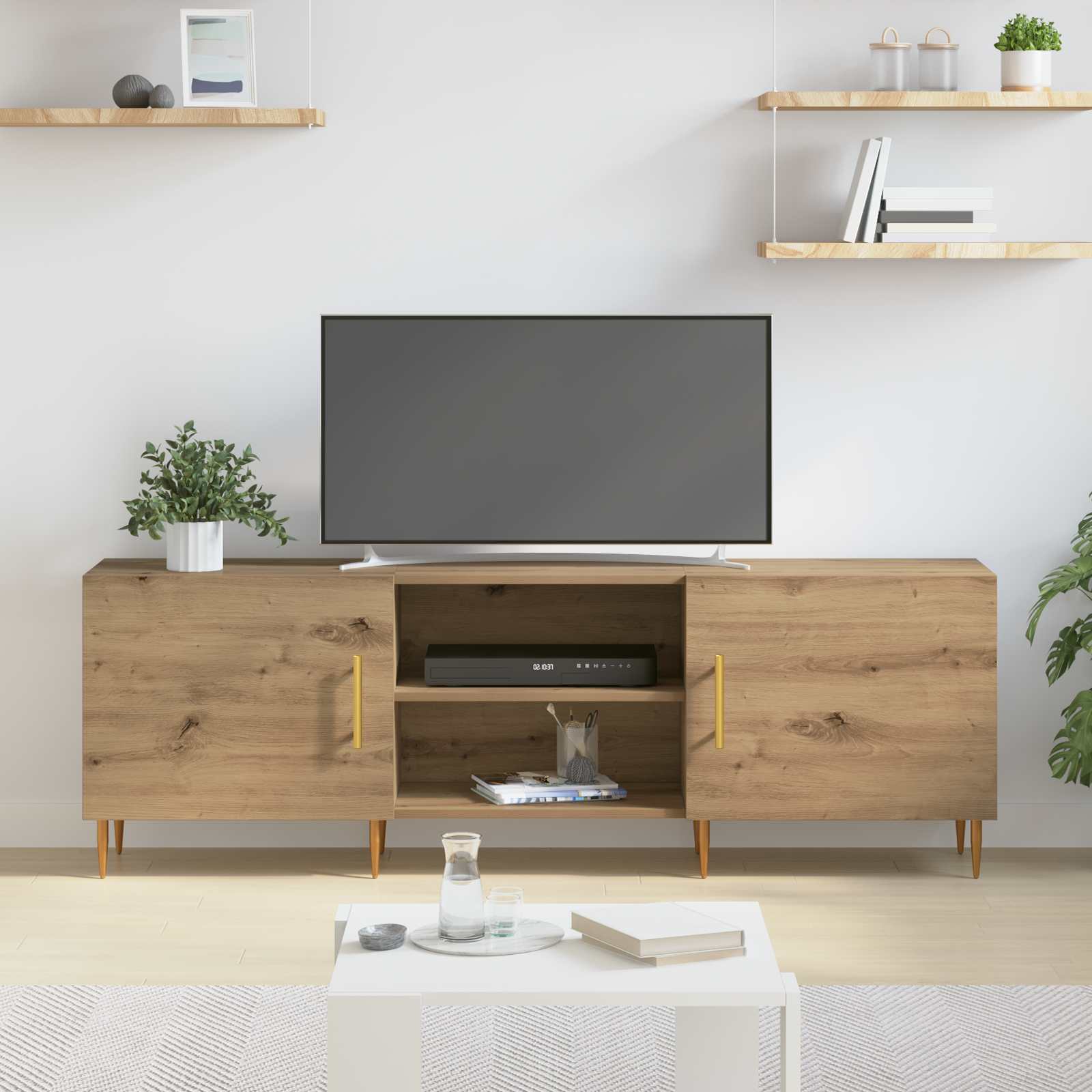 vidaXL Szafka pod telewizor dąb artisan 150 x 30 x 50 cm