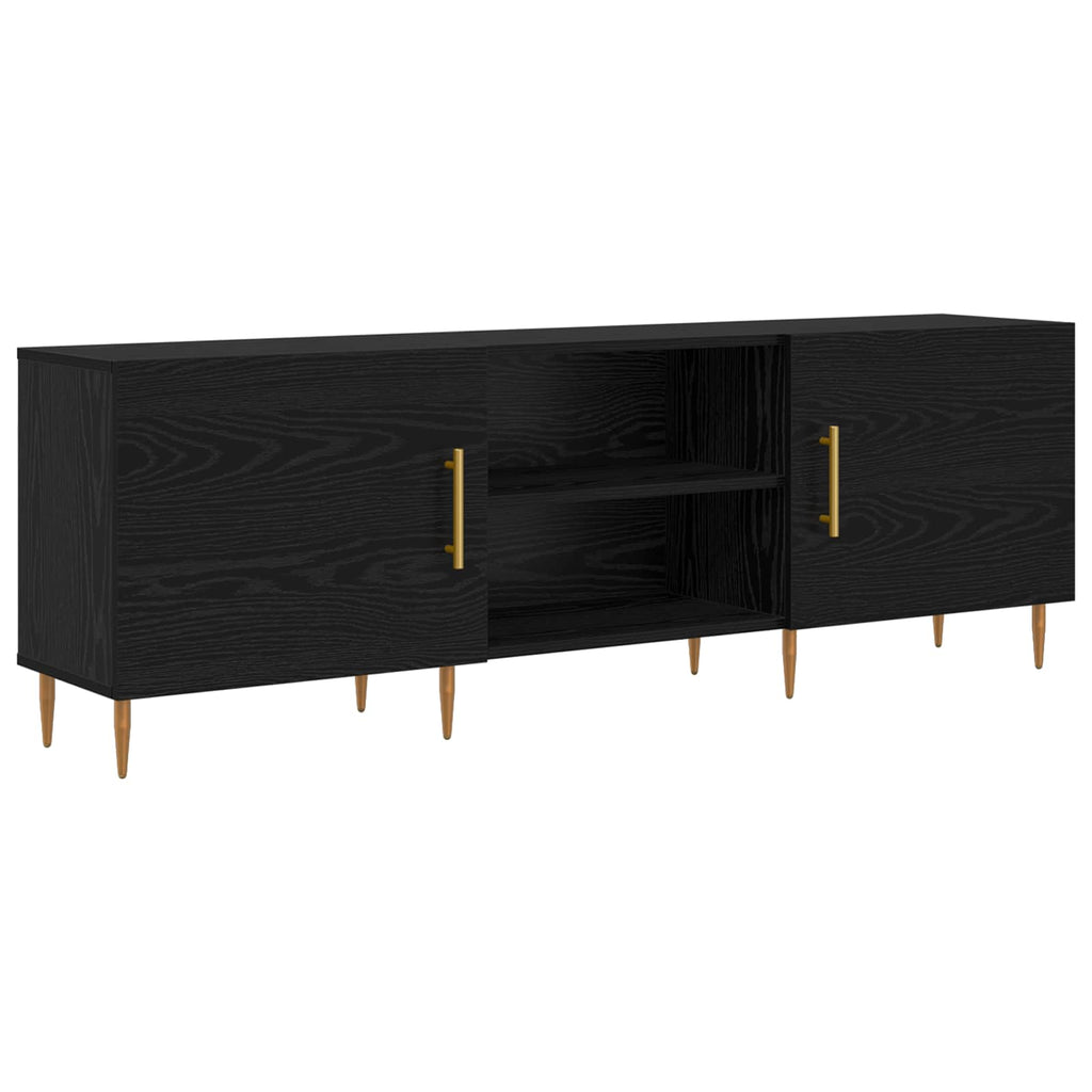 vidaXL Szafka pod telewizor Czarny dąb 150 x 30 x 50 cm