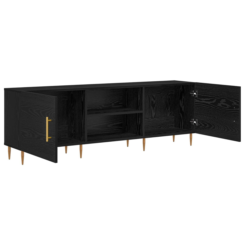 vidaXL Szafka pod telewizor Czarny dąb 150 x 30 x 50 cm
