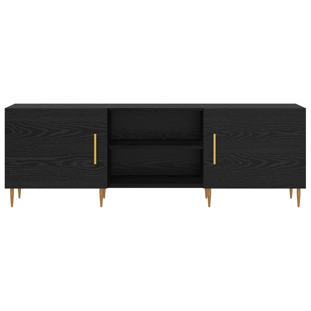 vidaXL Szafka pod telewizor Czarny dąb 150 x 30 x 50 cm