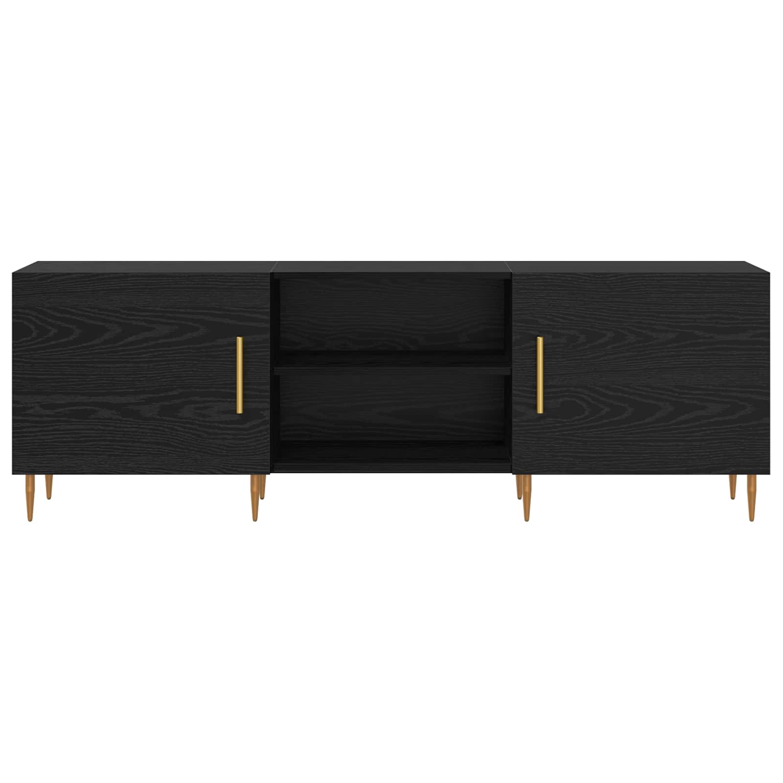 vidaXL Szafka pod telewizor Czarny dąb 150 x 30 x 50 cm