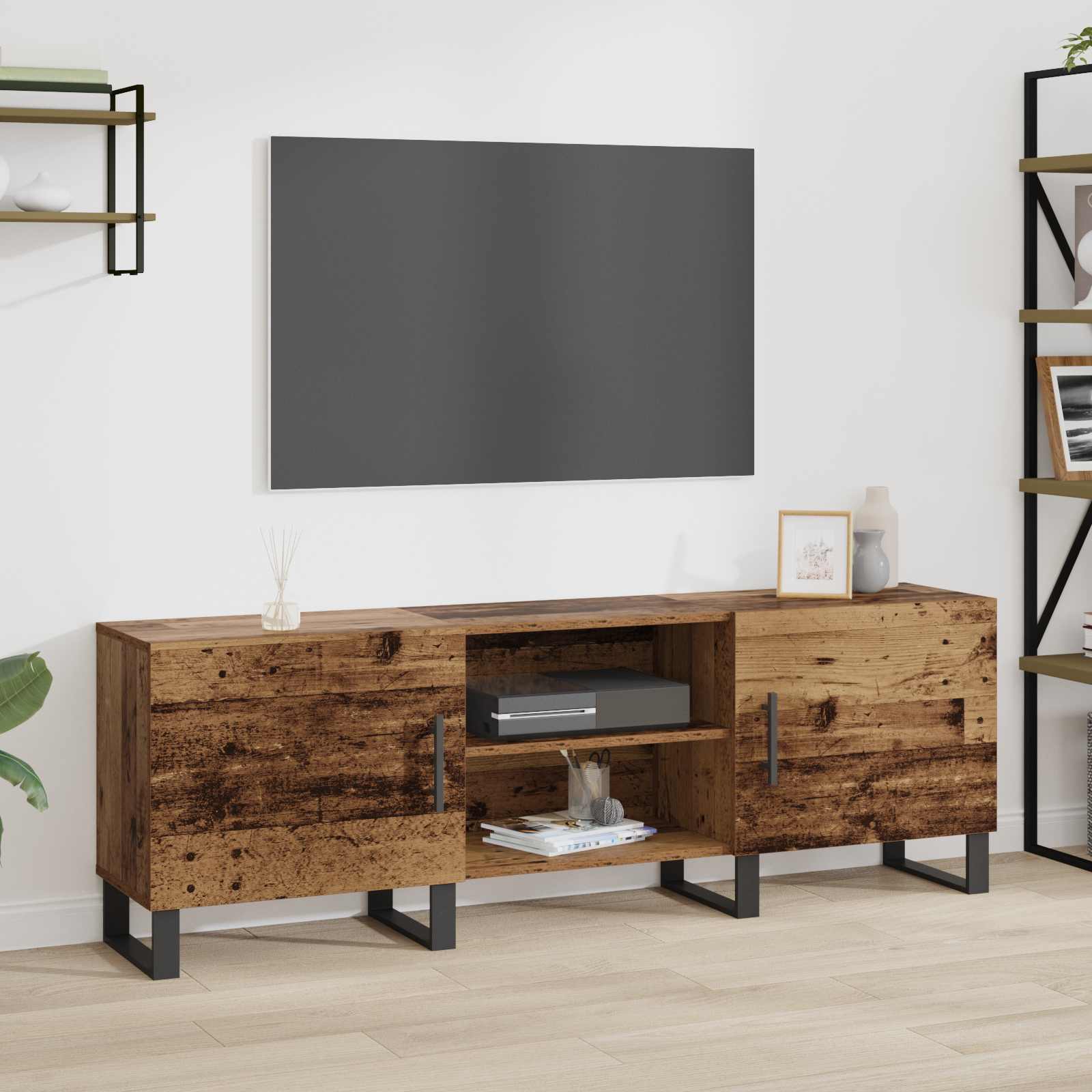 vidaXL Szafka pod telewizor Stare drewno 150 x 30 x 50 cm