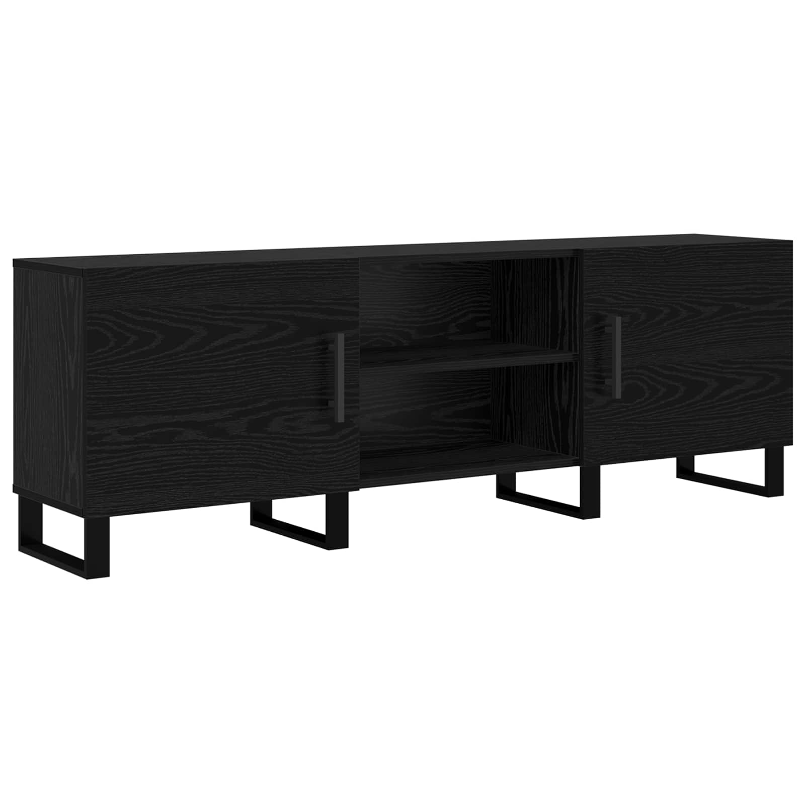 vidaXL Szafka pod telewizor Czarny Dąb 150 x 30 x 50 cm