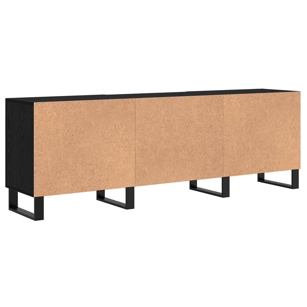 vidaXL Szafka pod telewizor Czarny Dąb 150 x 30 x 50 cm