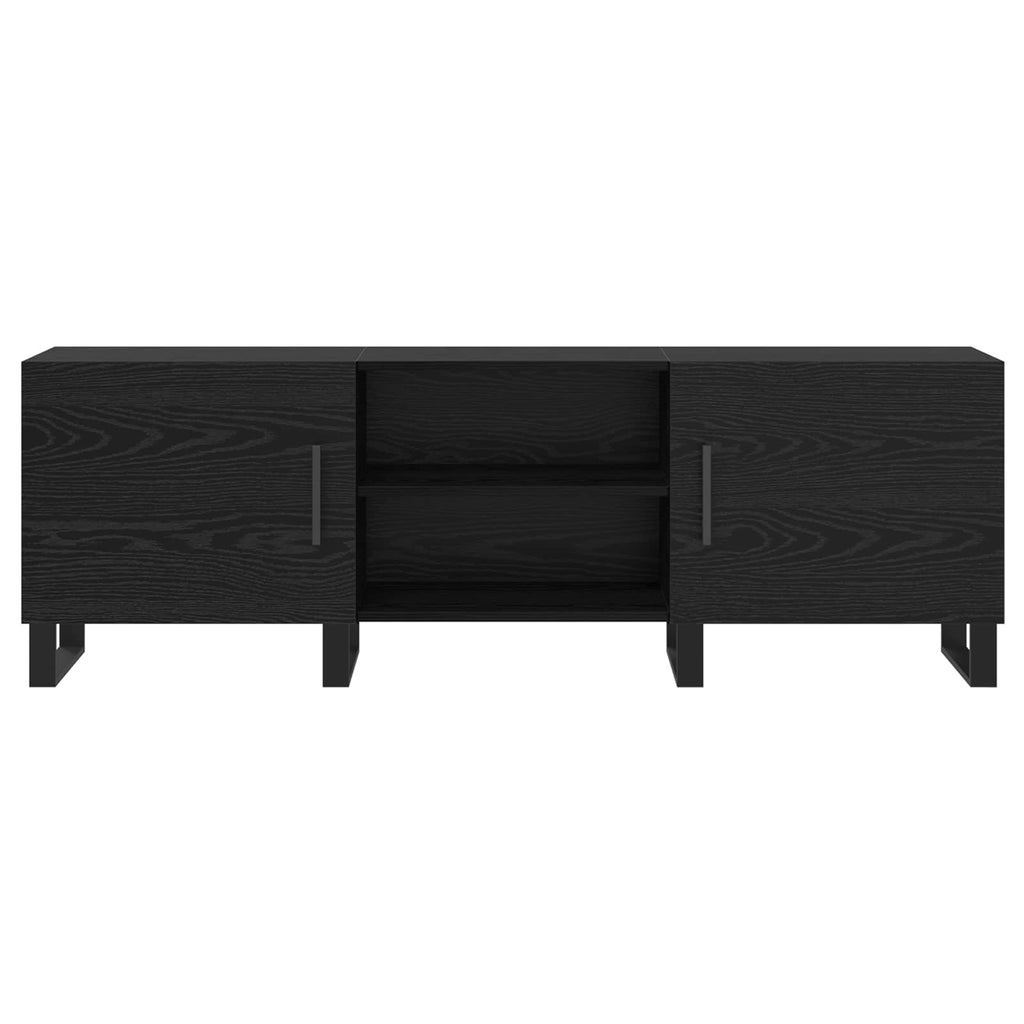vidaXL Szafka pod telewizor Czarny Dąb 150 x 30 x 50 cm