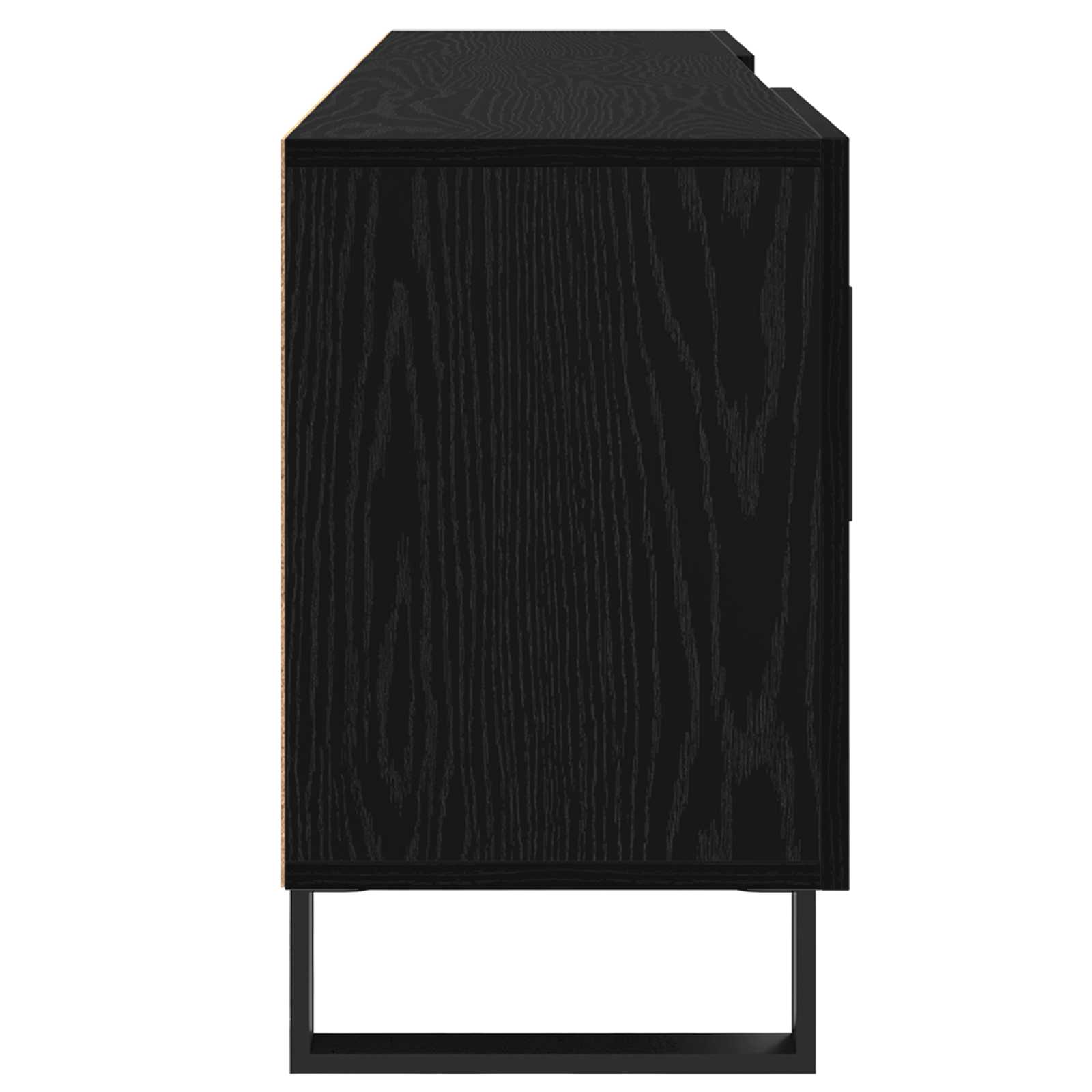 vidaXL Szafka pod telewizor Czarny Dąb 150 x 30 x 50 cm