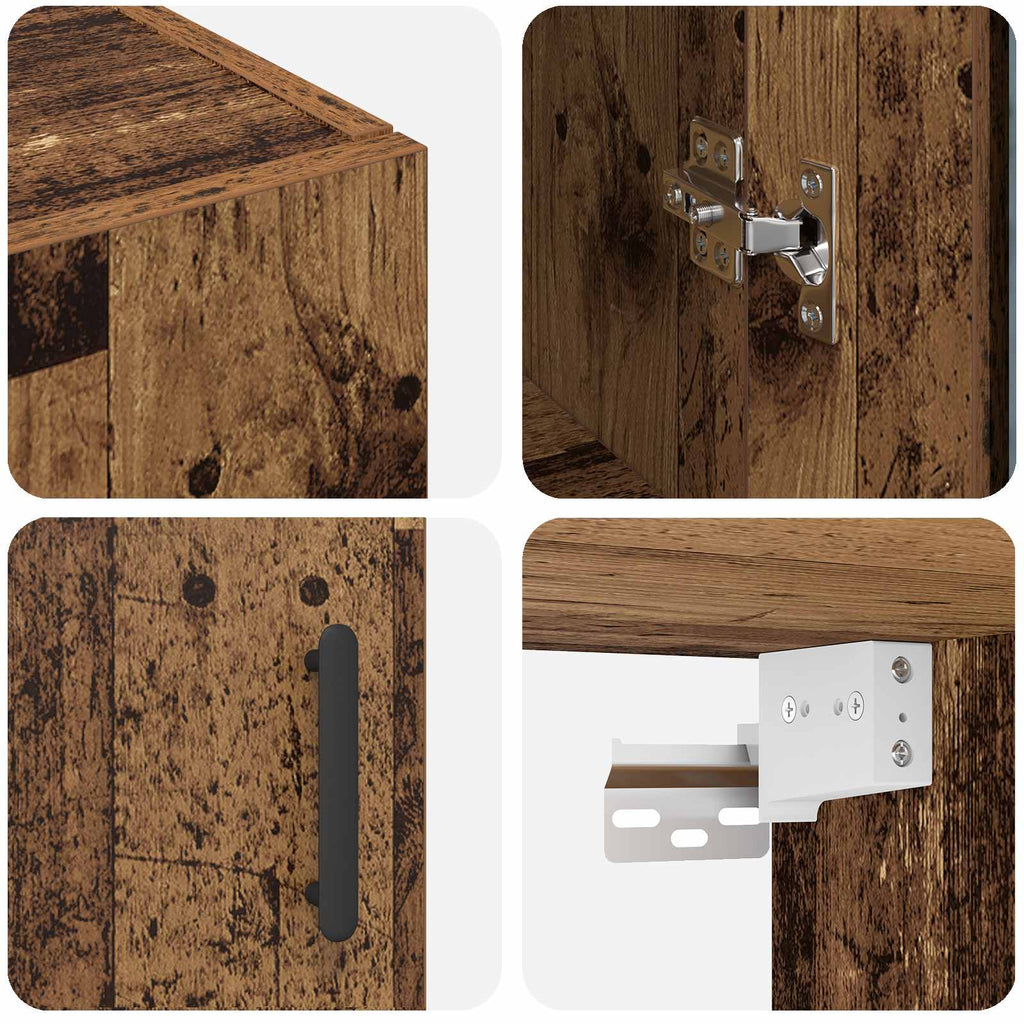 vidaXL Bufet Stare drewno 69,5 x 34 x 90 cm Materiał drewnopochodny