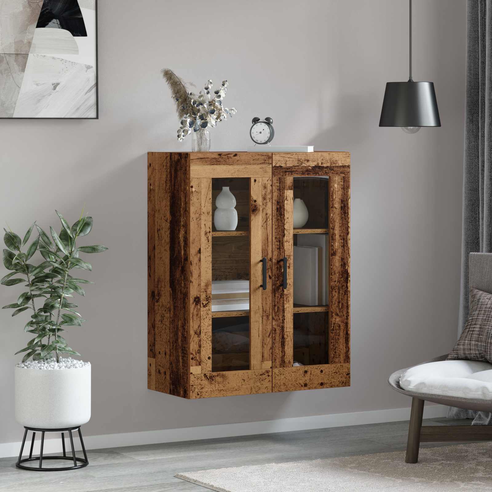 vidaXL Bufet Stare drewno 69,5 x 34 x 90 cm Materiał drewnopochodny