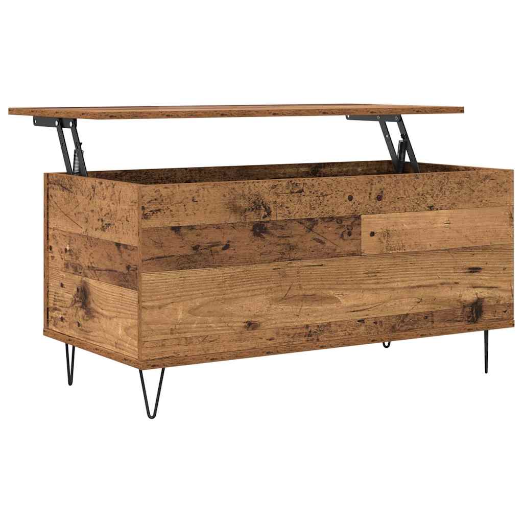 vidaXL Stolik kawowy Stare drewno 90 x 44.5 x 45 cm