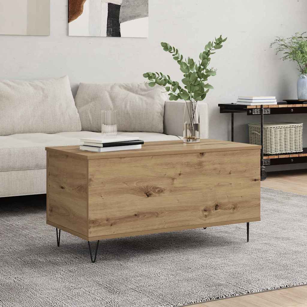 vidaXL Stolik kawowy dąb artisan 90 x 44.5 x 45 cm