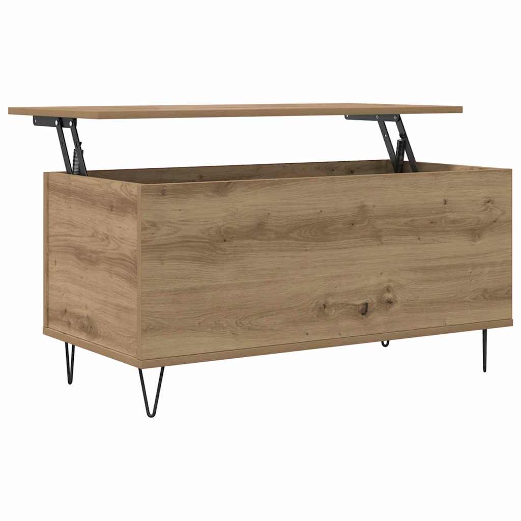 vidaXL Stolik kawowy dąb artisan 90 x 44.5 x 45 cm