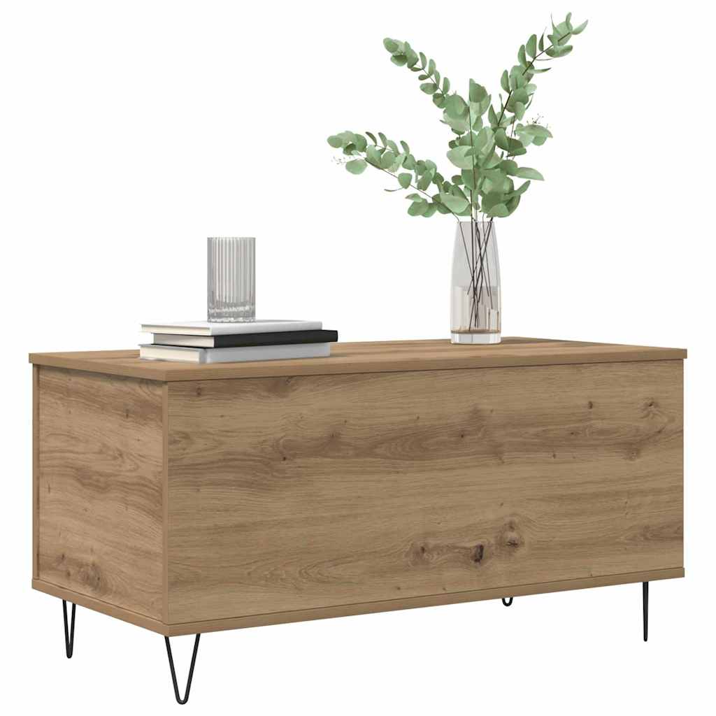 vidaXL Stolik kawowy dąb artisan 90 x 44.5 x 45 cm