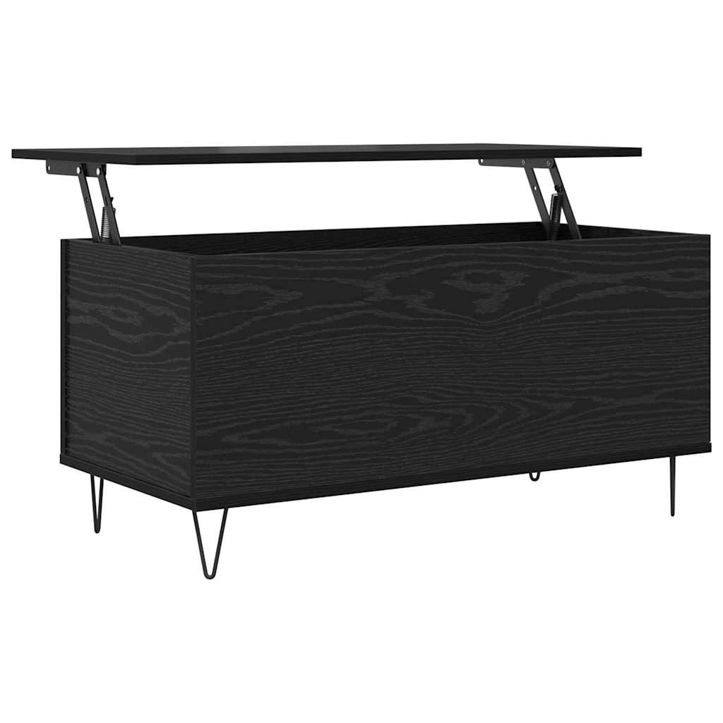 vidaXL Stolik kawowy Czarny dąb 90 x 44.5 x 45 cm