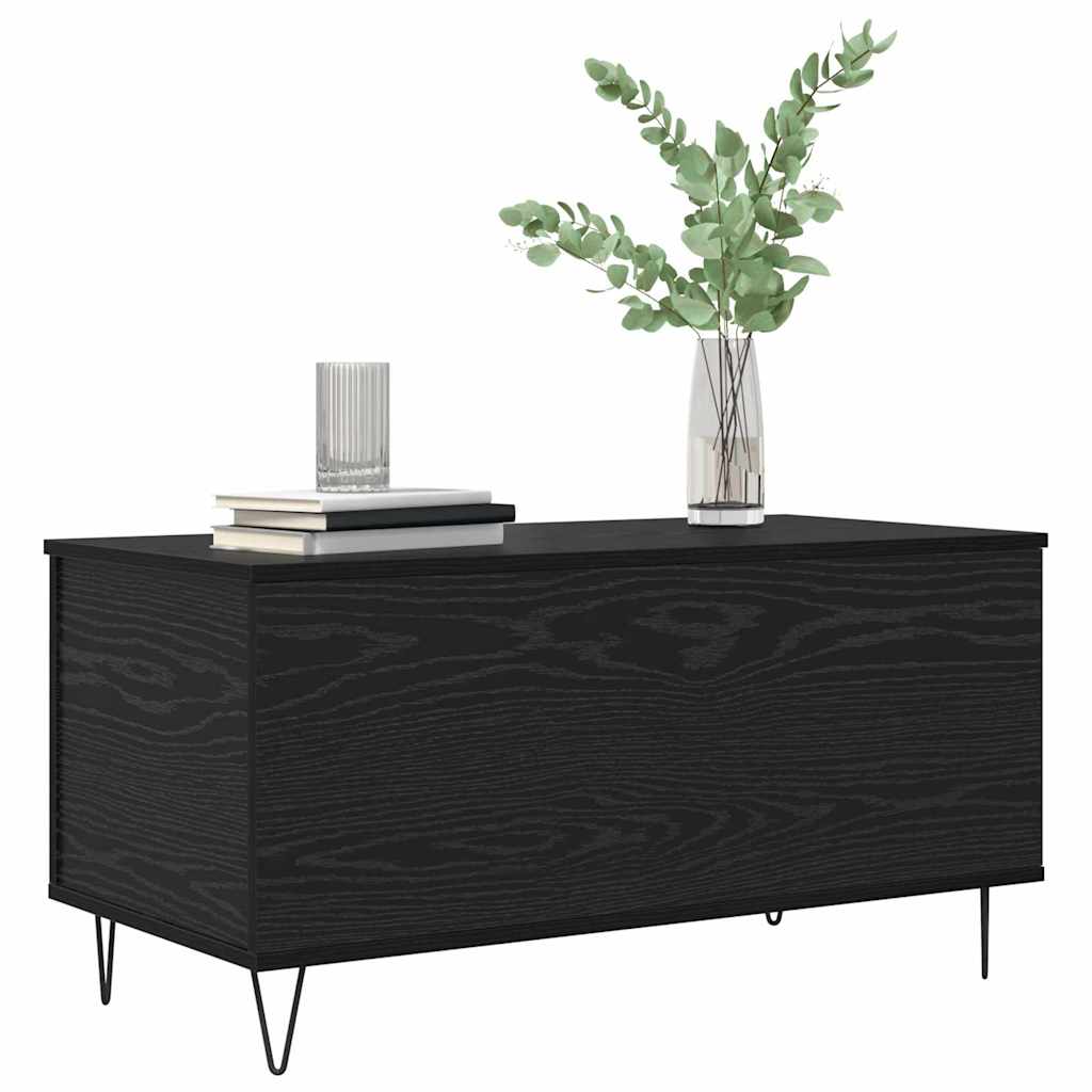 vidaXL Stolik kawowy Czarny dąb 90 x 44.5 x 45 cm