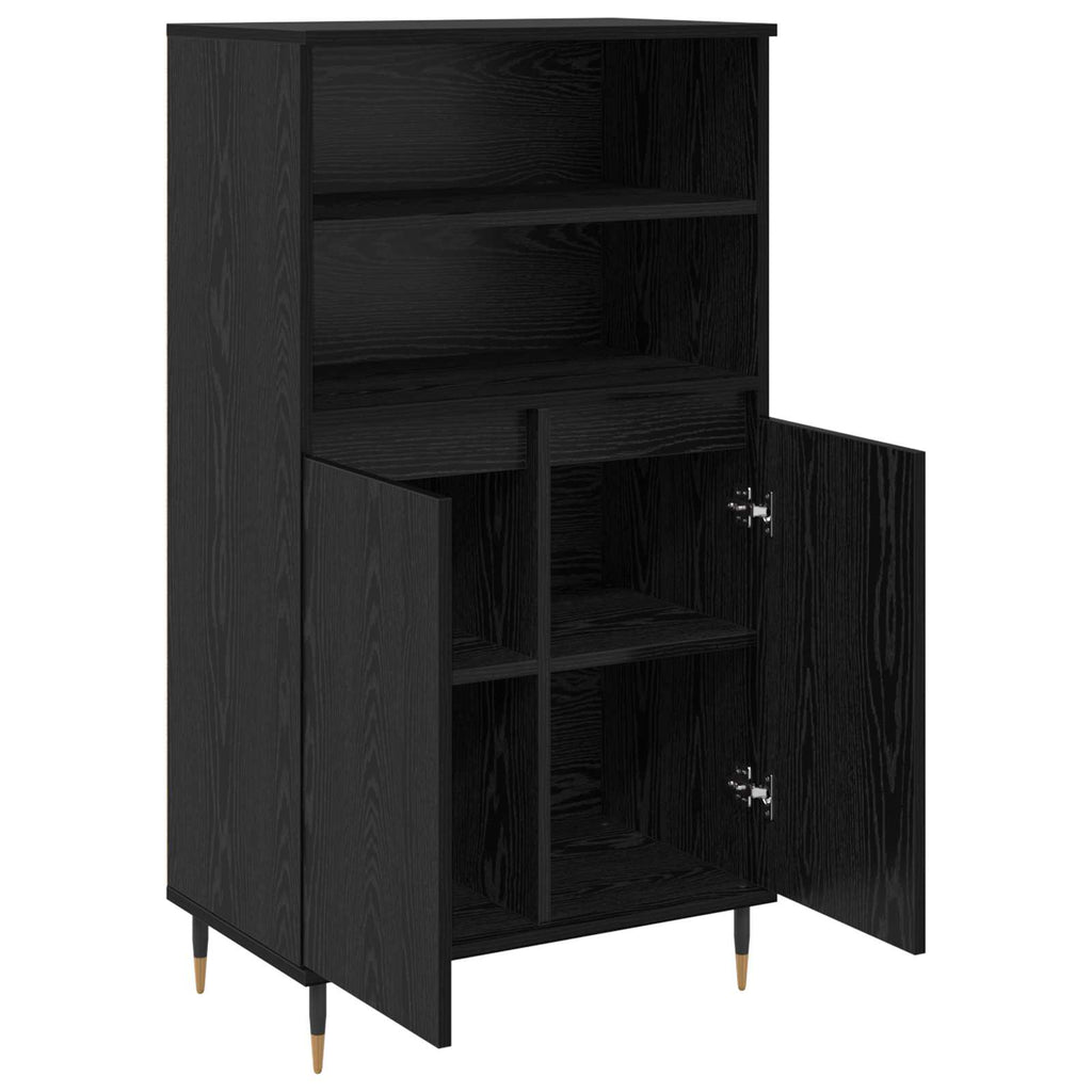 vidaXL Highboard Czarny 60 x 36 x 110 cm Materiał drewnopochodny