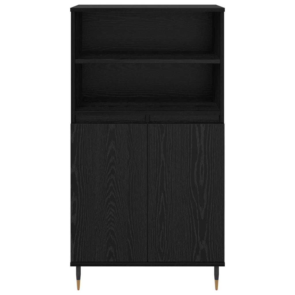 vidaXL Highboard Czarny 60 x 36 x 110 cm Materiał drewnopochodny