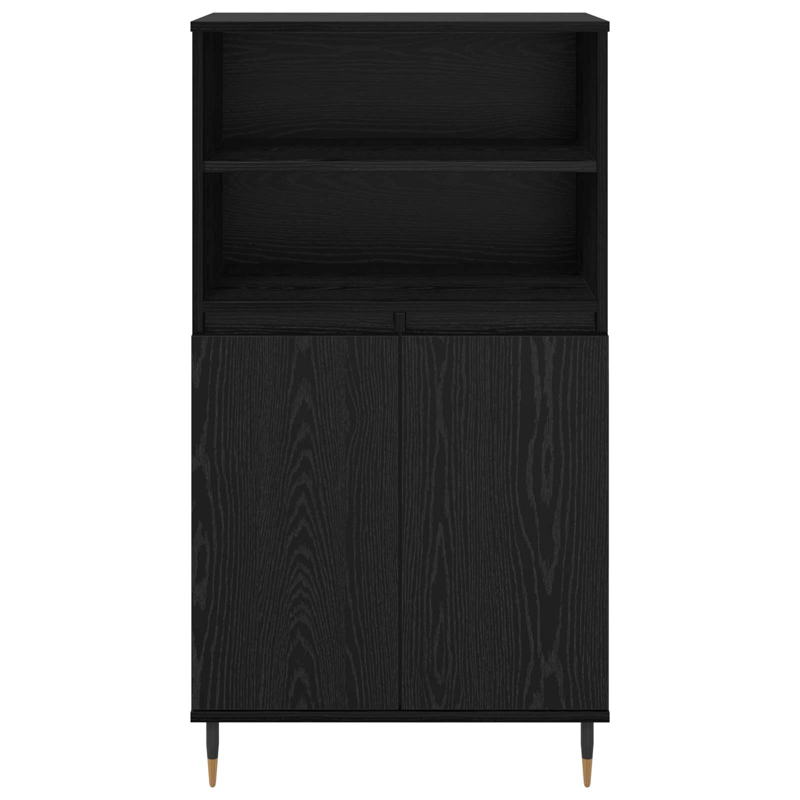 vidaXL Highboard Czarny 60 x 36 x 110 cm Materiał drewnopochodny
