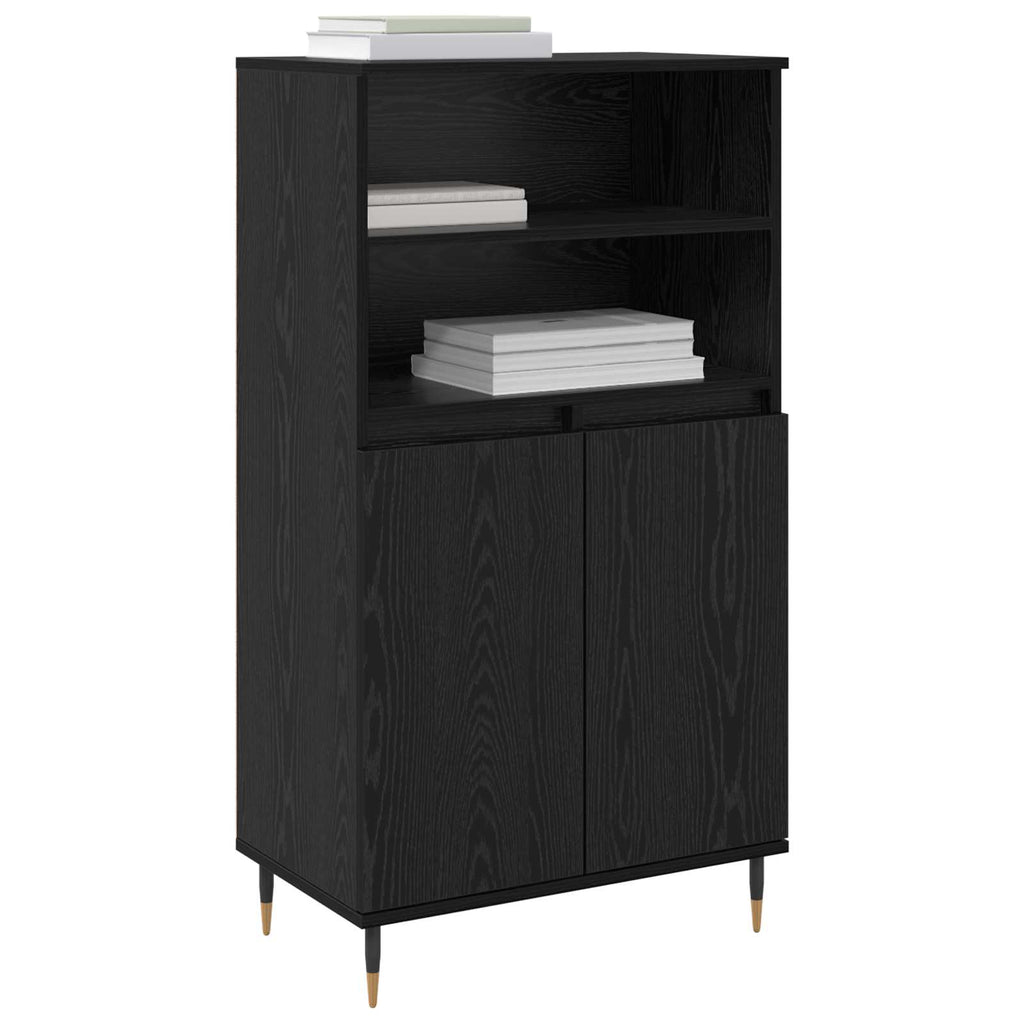 vidaXL Highboard Czarny 60 x 36 x 110 cm Materiał drewnopochodny