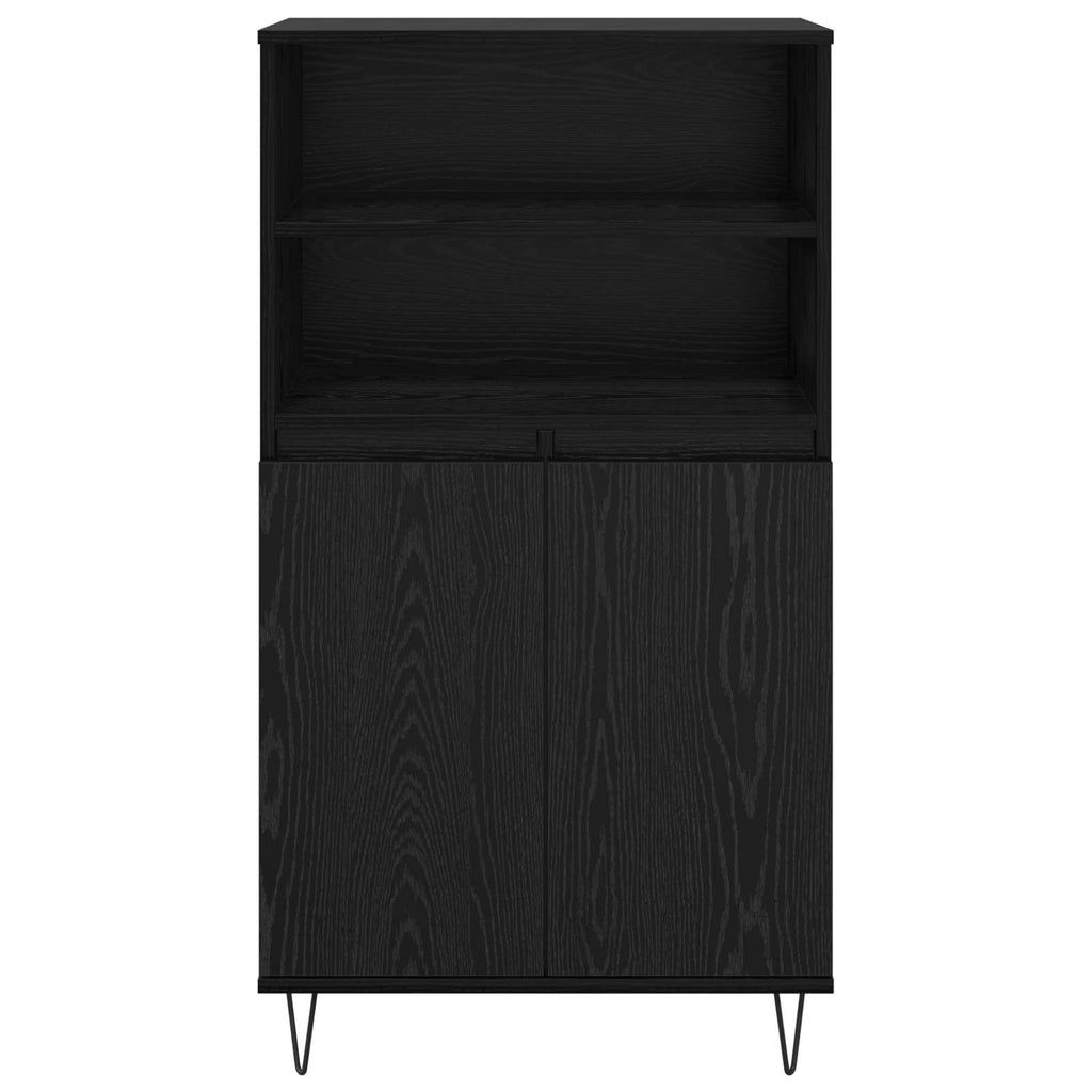 vidaXL Highboard Czarny 60 x 36 x 110 cm Materiał drewnopochodny