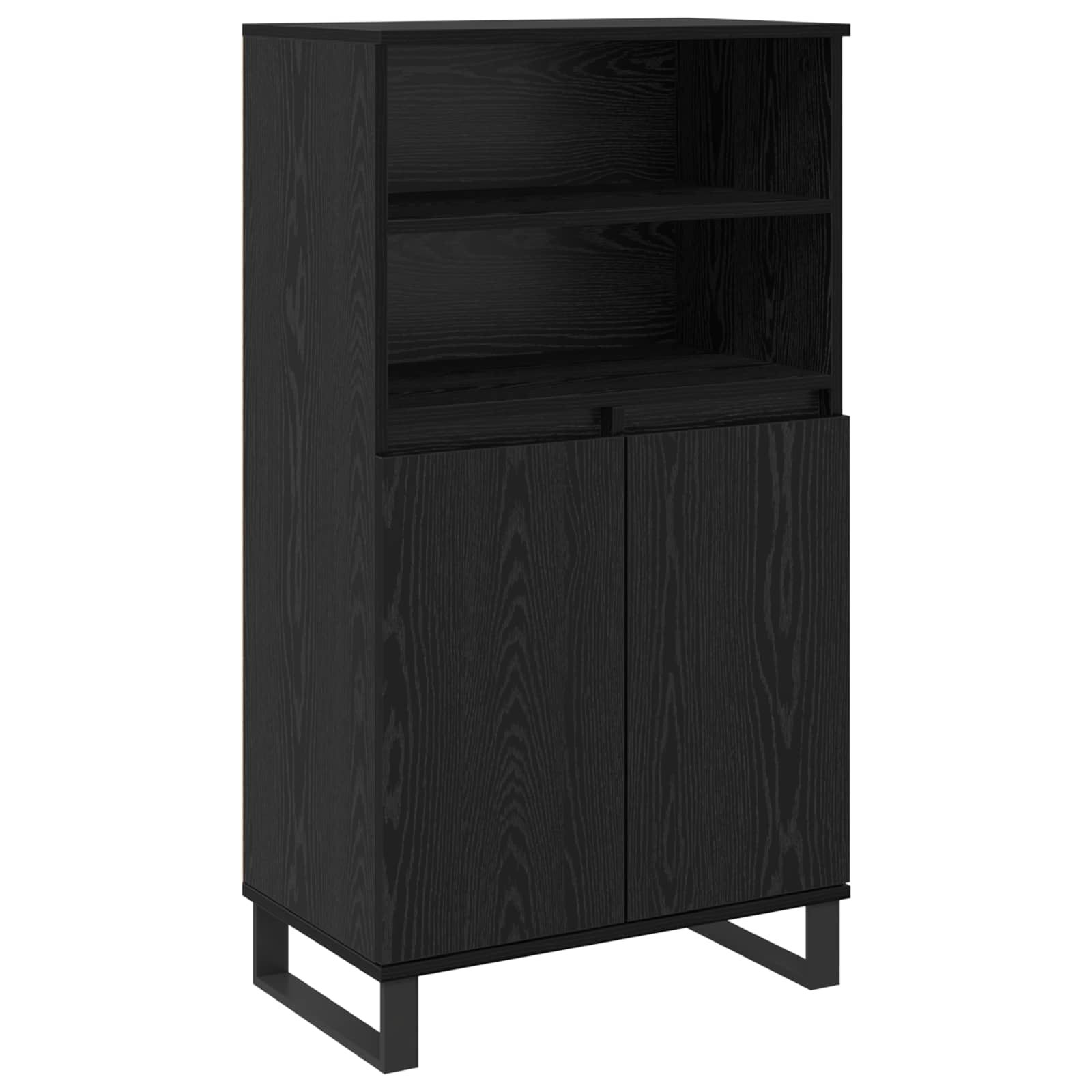 vidaXL Highboard Czarny 60 x 36 x 110 cm Materiał drewnopochodny