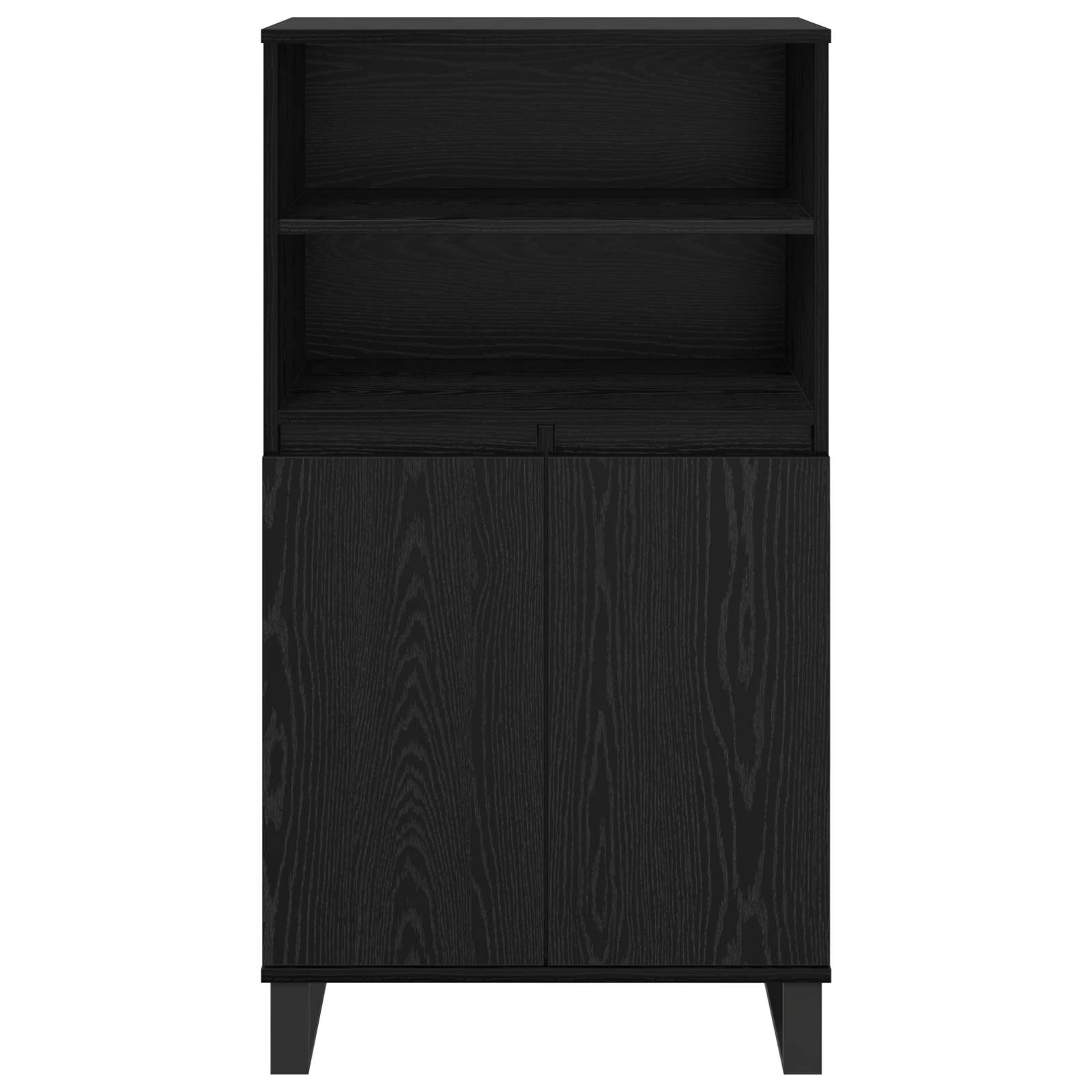 vidaXL Highboard Czarny 60 x 36 x 110 cm Materiał drewnopochodny