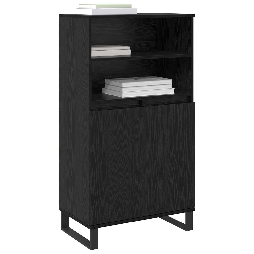vidaXL Highboard Czarny 60 x 36 x 110 cm Materiał drewnopochodny